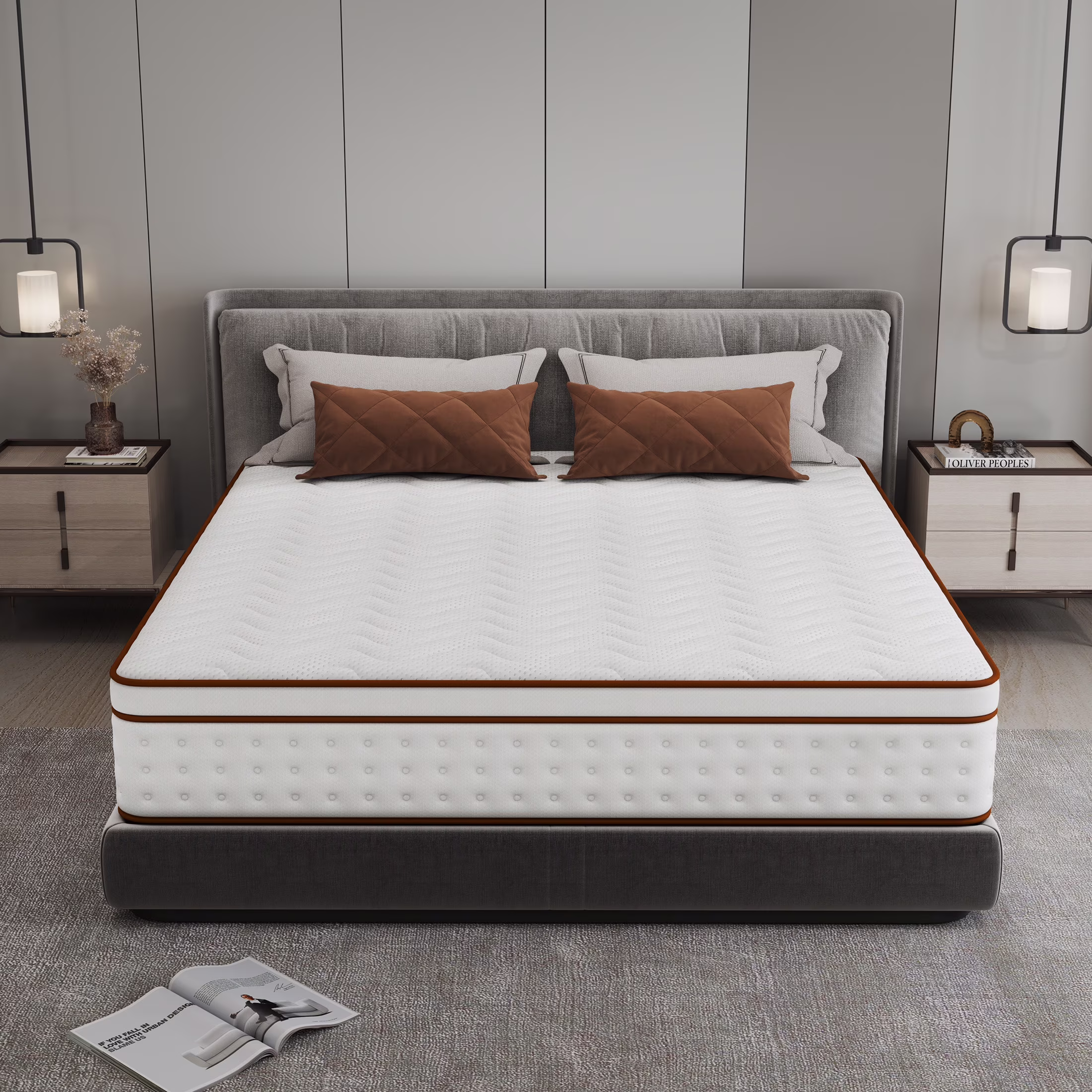 10" King Mattress, Medium Firm Memory Foam Mattress in a Box, Motion Isolation | Focalsweet Auth.(King/10 in)
