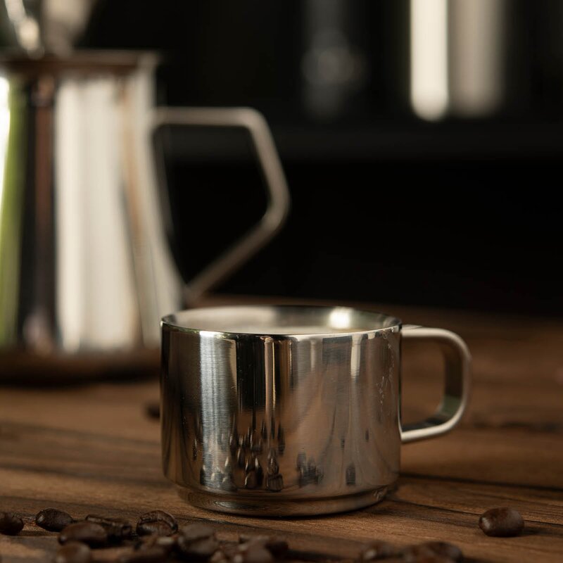 Lundi espressokopp 9 cl rustfritt stål