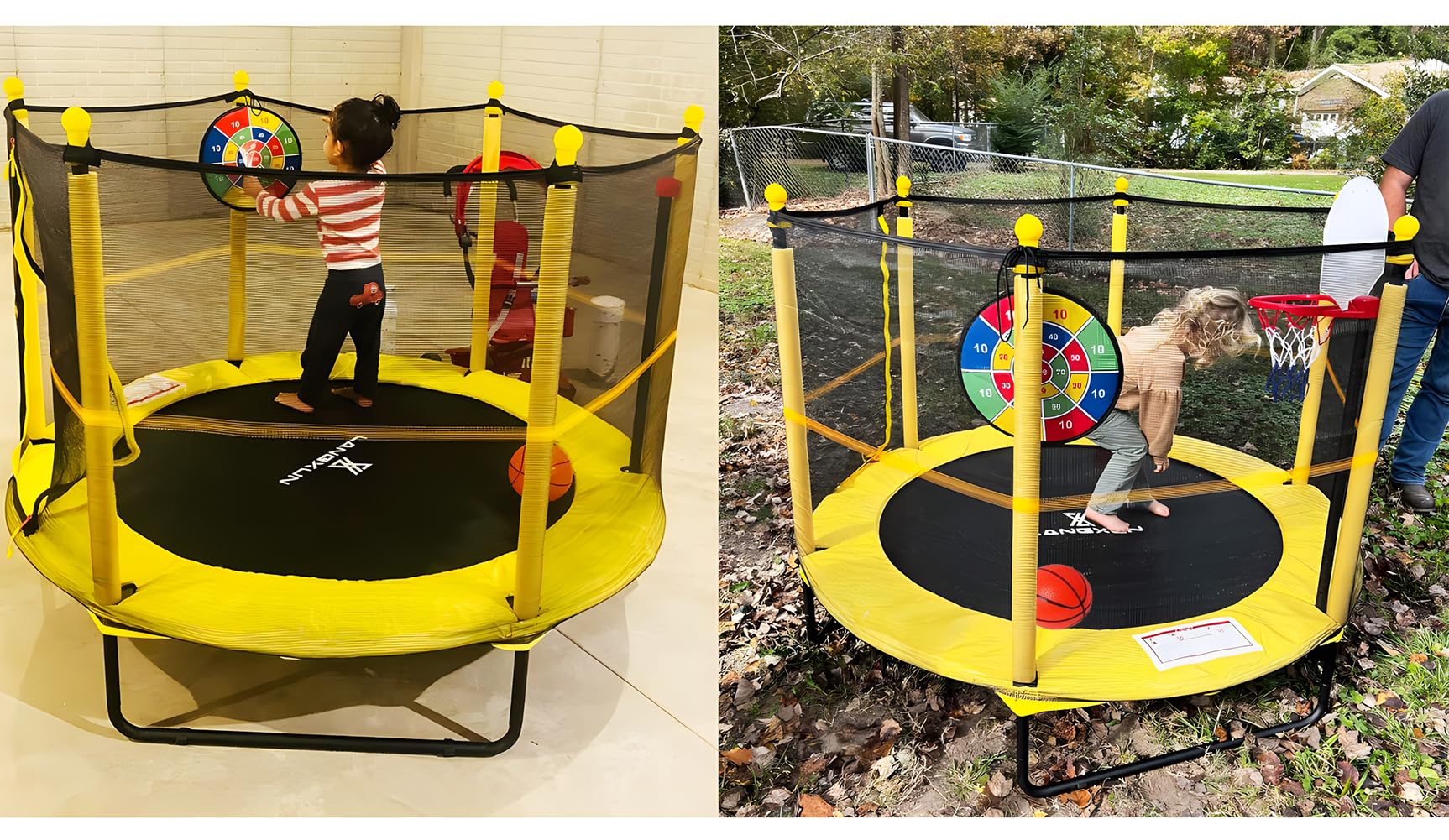 LANGXUN 60 5ft Mini Toddler Indoor & Outdoor Trampoline