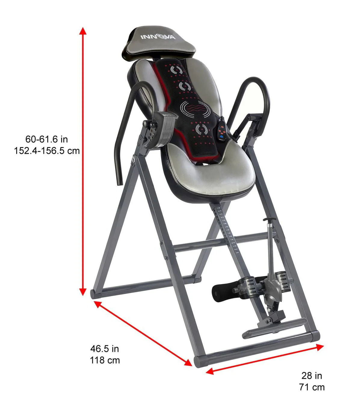 Innova ITM5950 Advanced Heat and Massage Therapeutic Inversion Table, , 300 lb Max Weight Capacity Image 8