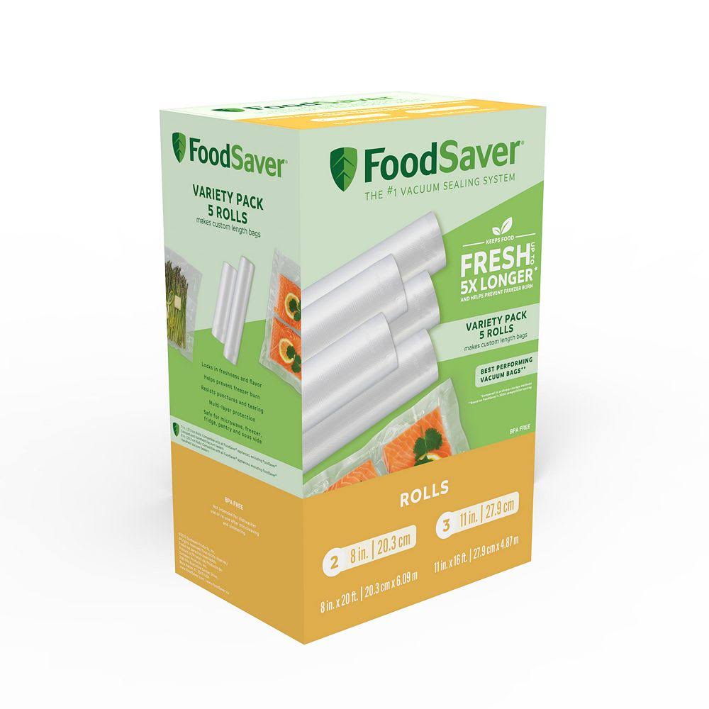 Foodsaver Vacuum Sealer Rolls, Clear - 5 pack