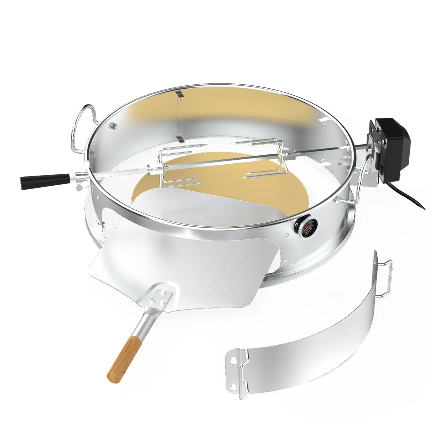 Multi Purpose Rotisserie Ring Kit for Weber 22 1/2" Kettle Grill