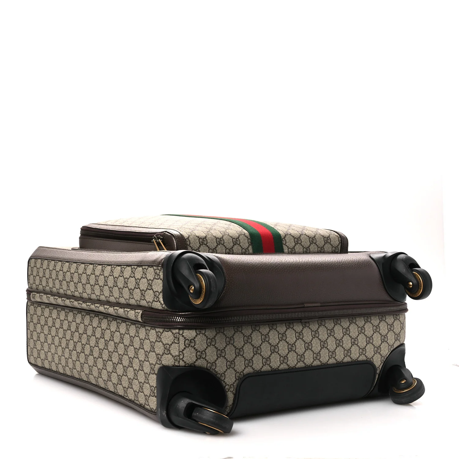 GG Supreme Monogram Web Medium Savoy Trolley Beige Ebony