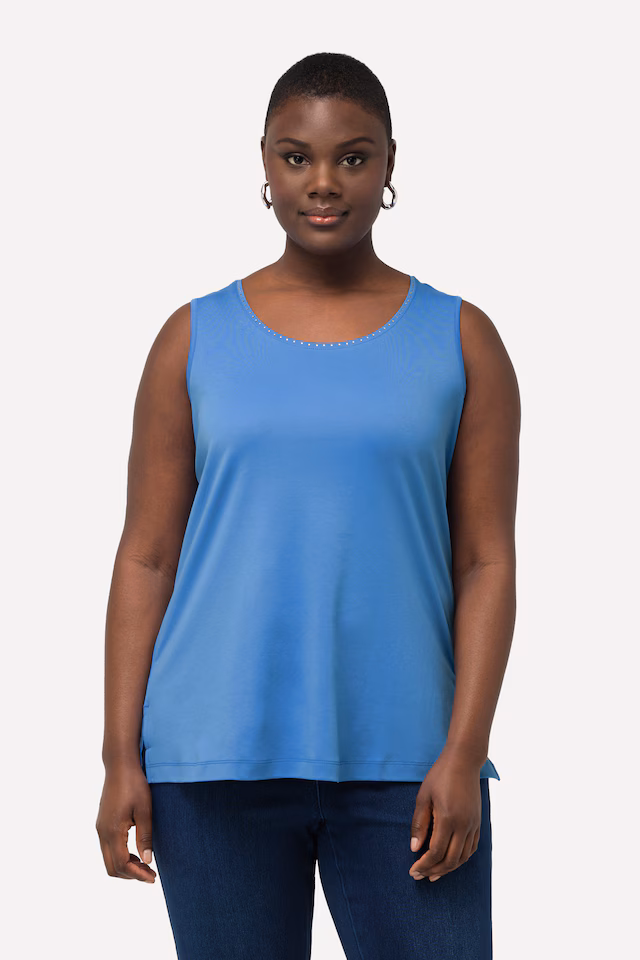 Rhinestone Pima Cotton Tank Top