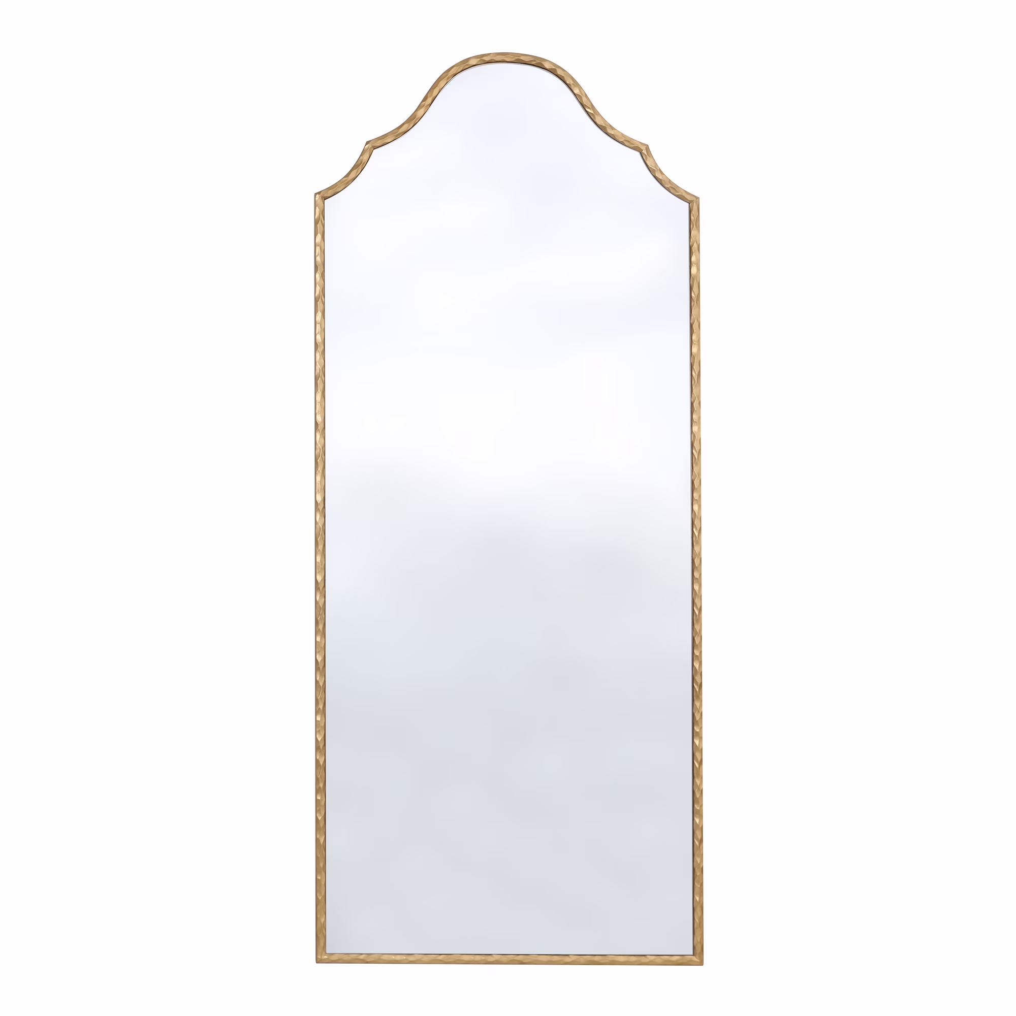 Gold Frame Art Deco Arch Floor Mirror 30