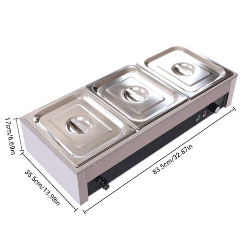 Food Warmer Steam Table Countertop 2 - Pan Station Stainless Steel 110V