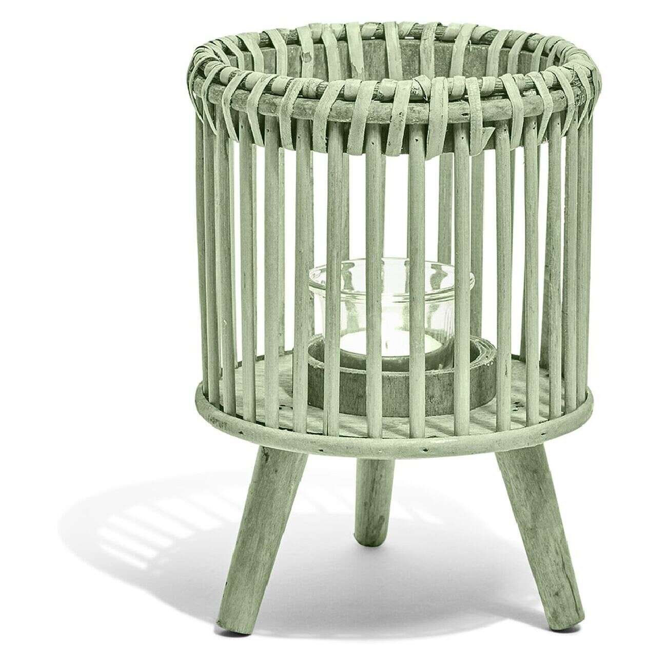 Mini lanterne en bambou sur pieds