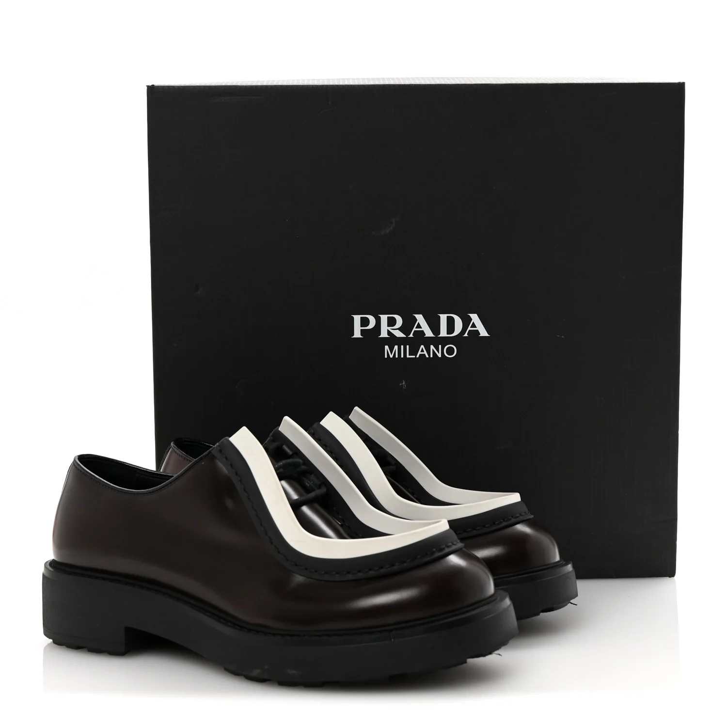 Spazzolato Rois Monolith 55mm Derby Loafers 8 Dark Brown Black