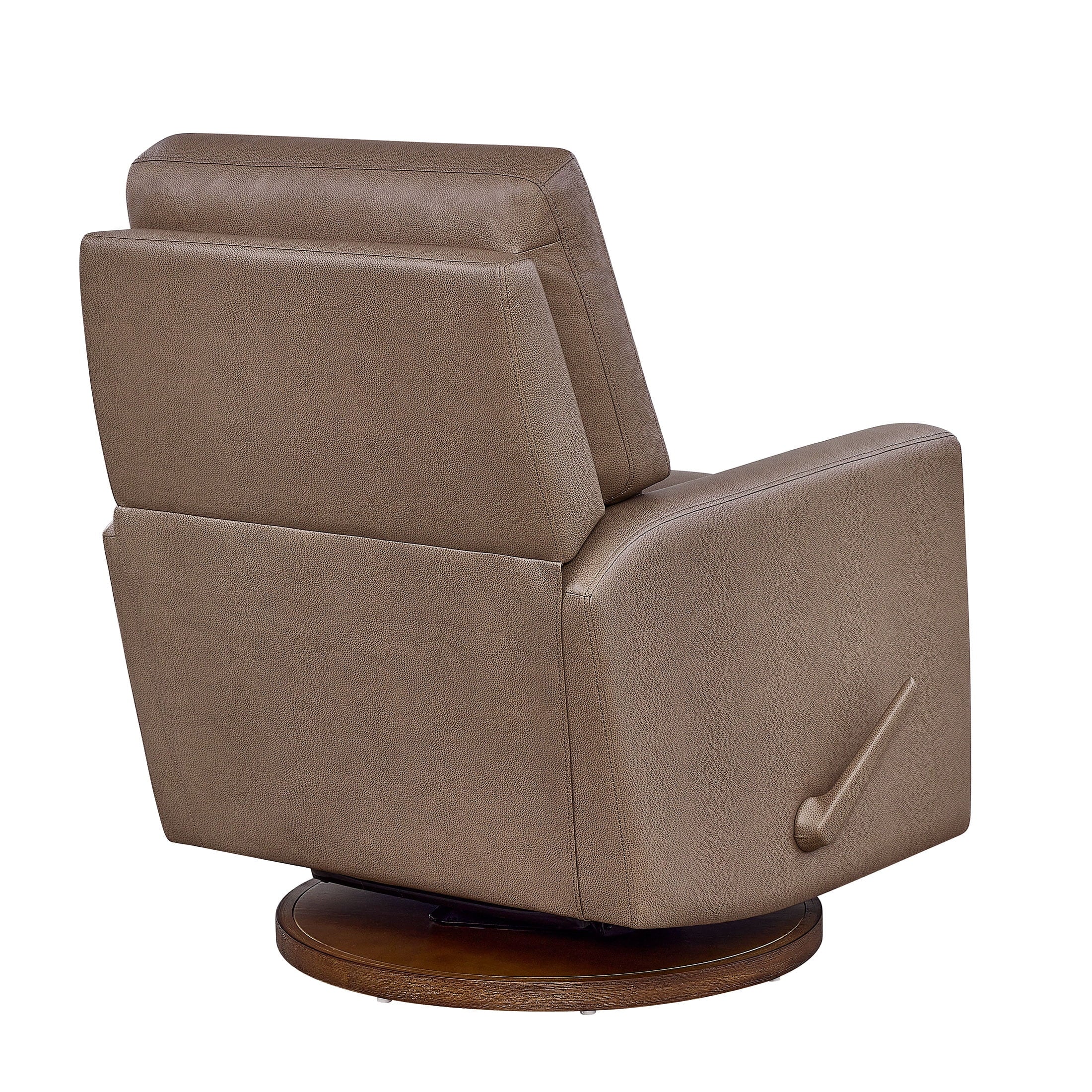 Better Homes & Gardens Modern Farmhouse Glider Recliner, Taupe Faux Leather