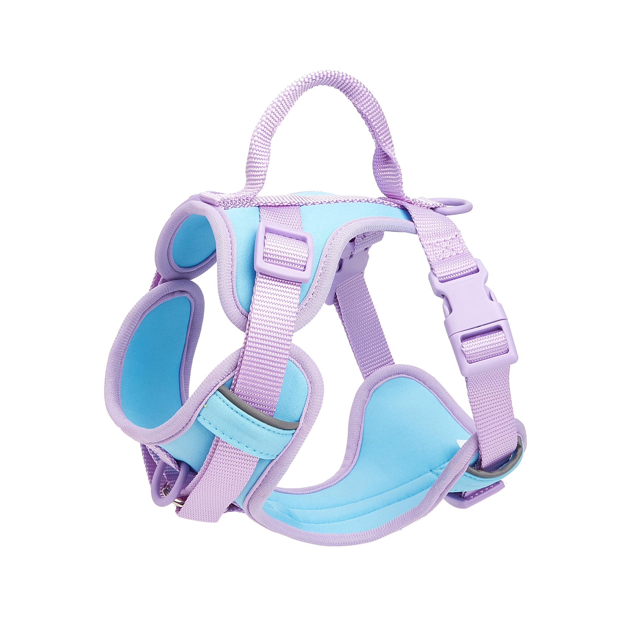 Adjustable Polyester Cat Dog Harness Vest Comfortable Multi-Color Tactical Style with Handle Cute Solid Pattern