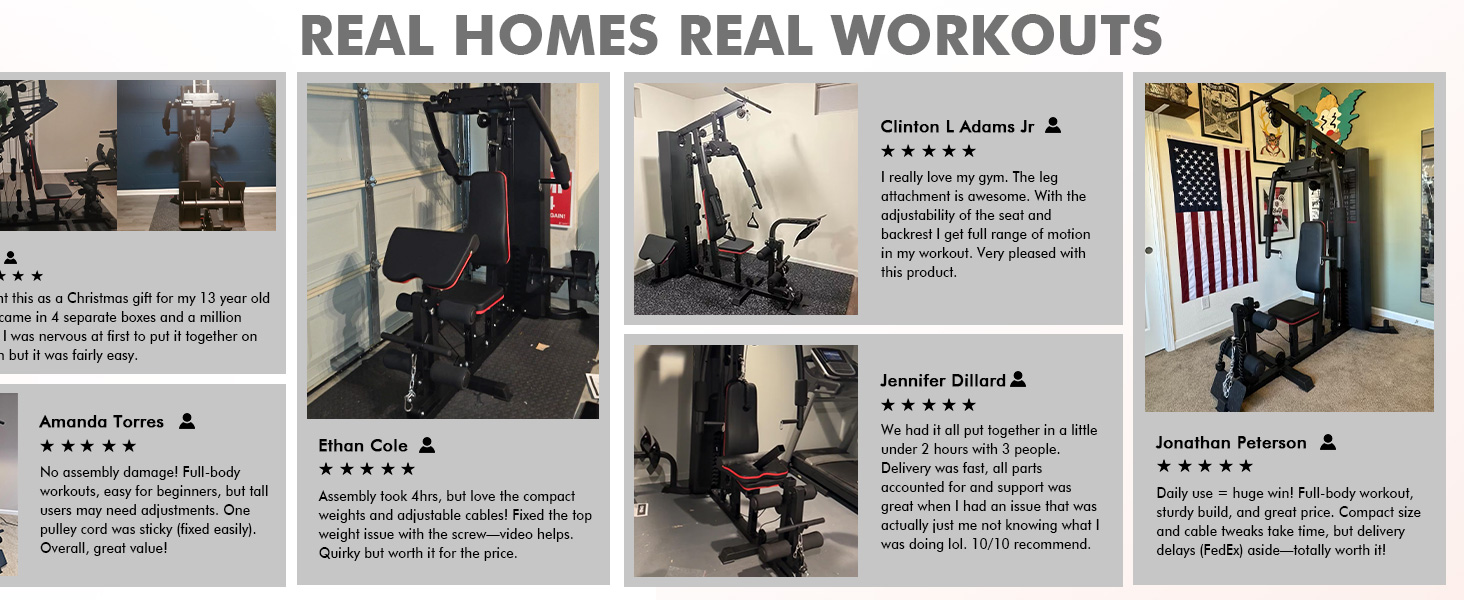 GMWD Multi Gym Station with Weight Stack HGS