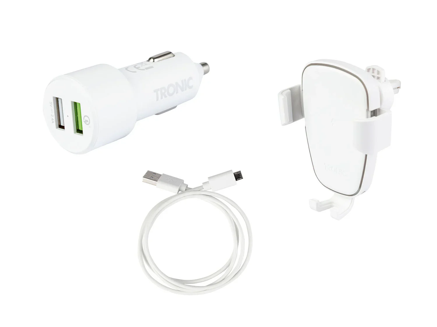 TRONIC Support Smartphone pour voiture avec chargeur Qi TKHQ 10 A1, 10 W