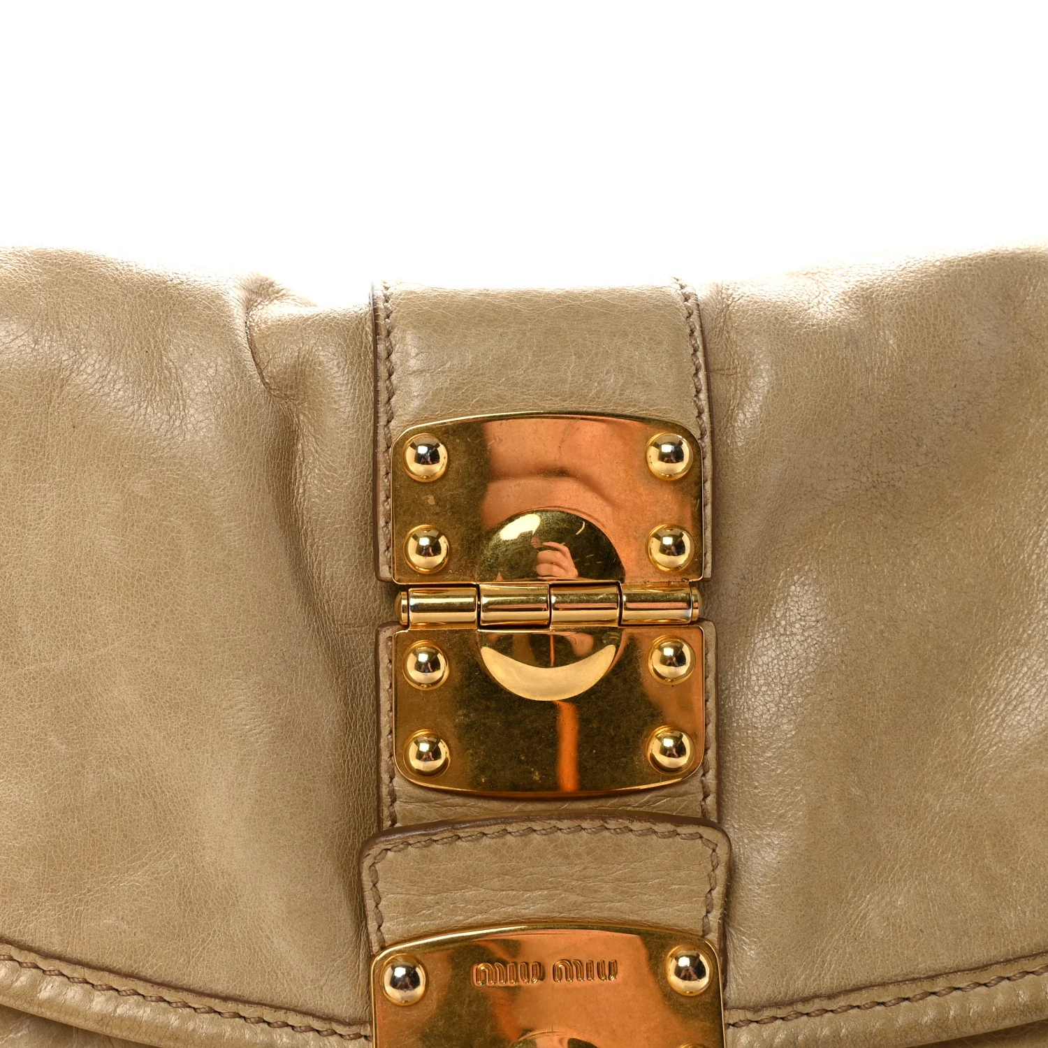 Nappa Matelasse Coffer Hobo Beige