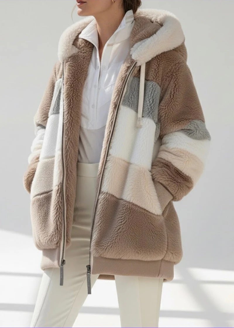 Aléana | La veste d’hiver élégante et chaude avec capuche et fermeture éclair