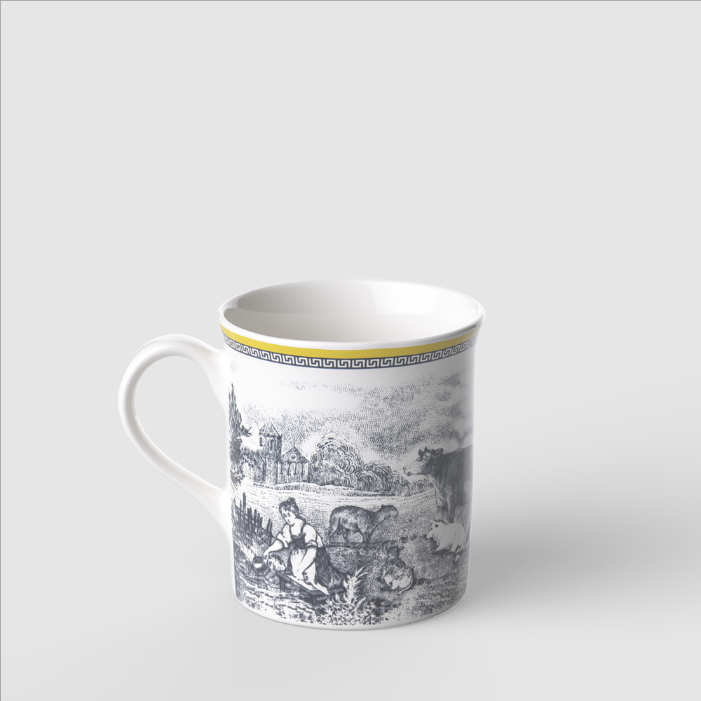 Audun Mug - Multi-colored, 8.5 oz, Premium Porcelain