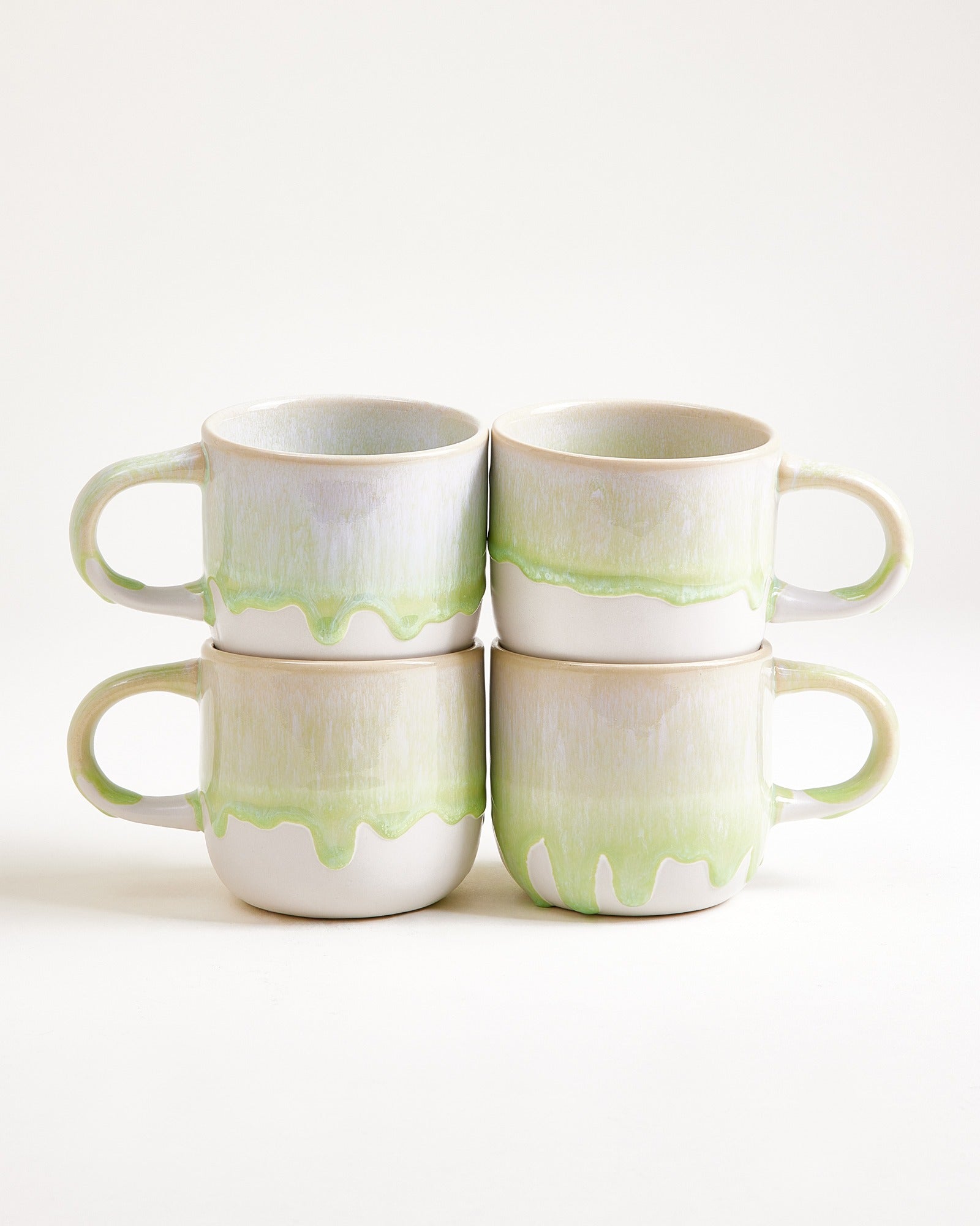 COIMBRA - LARGE MUG PASTEL GREEN SET OF 4
