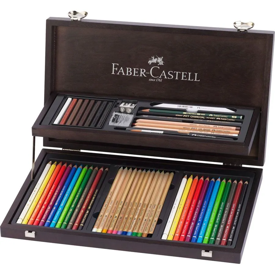 Art & Graphic Compendium wooden case 53 pieces