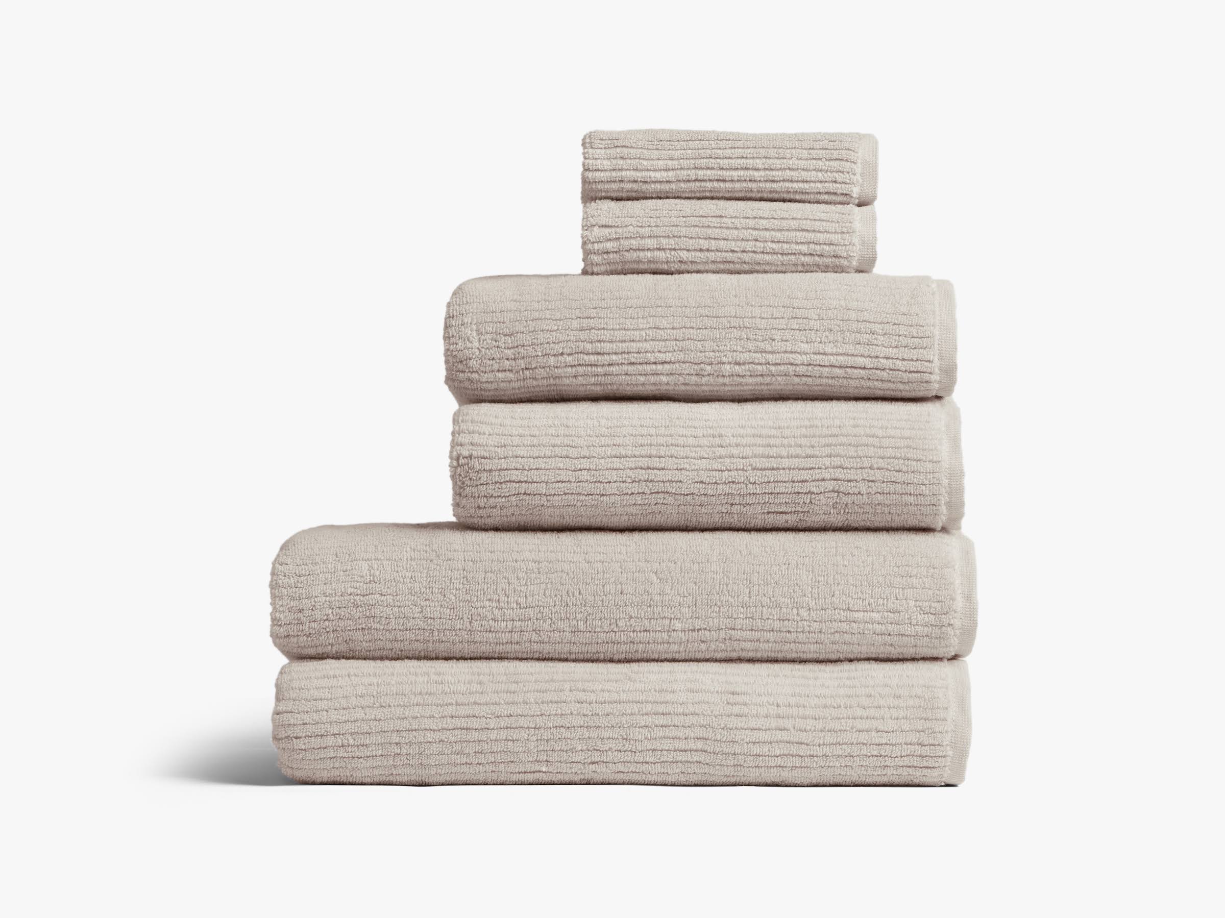 Soft Rib Bath Towel in Bone | Made in Turkey | Parachute