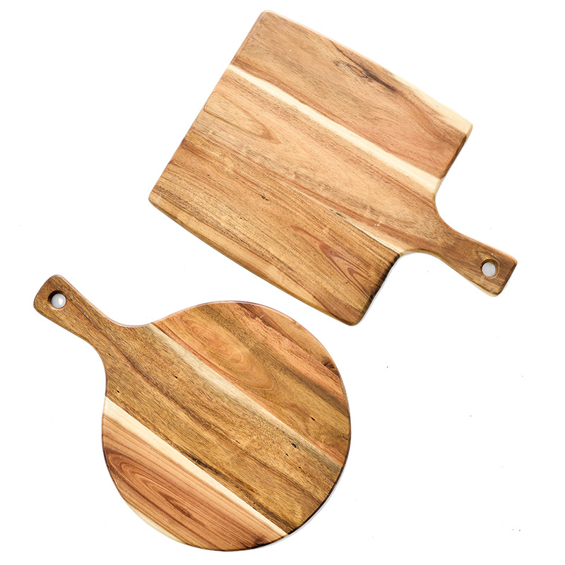 Acacia Wood Pizza Plate Western-style Food Steak and Bread Plate Acacia Wooden Tray