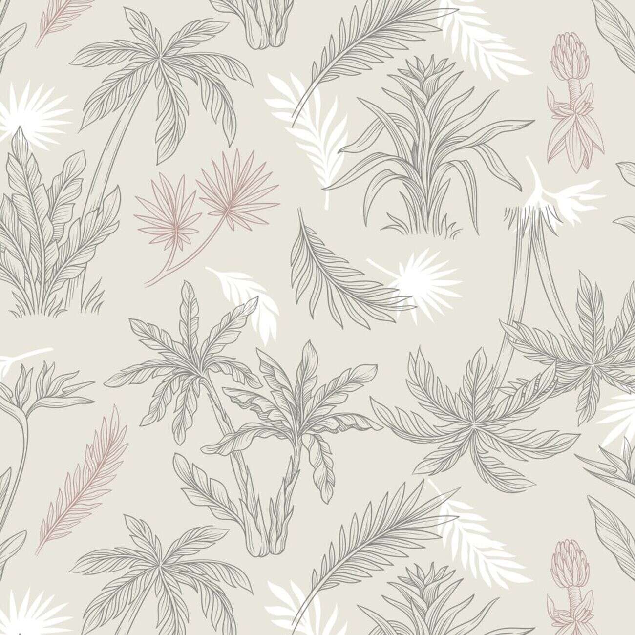 Nappe ronde tissu motif végétal blanc et vert forêt Ø160cm