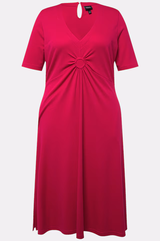 Keyhole Short Sleeve Dress