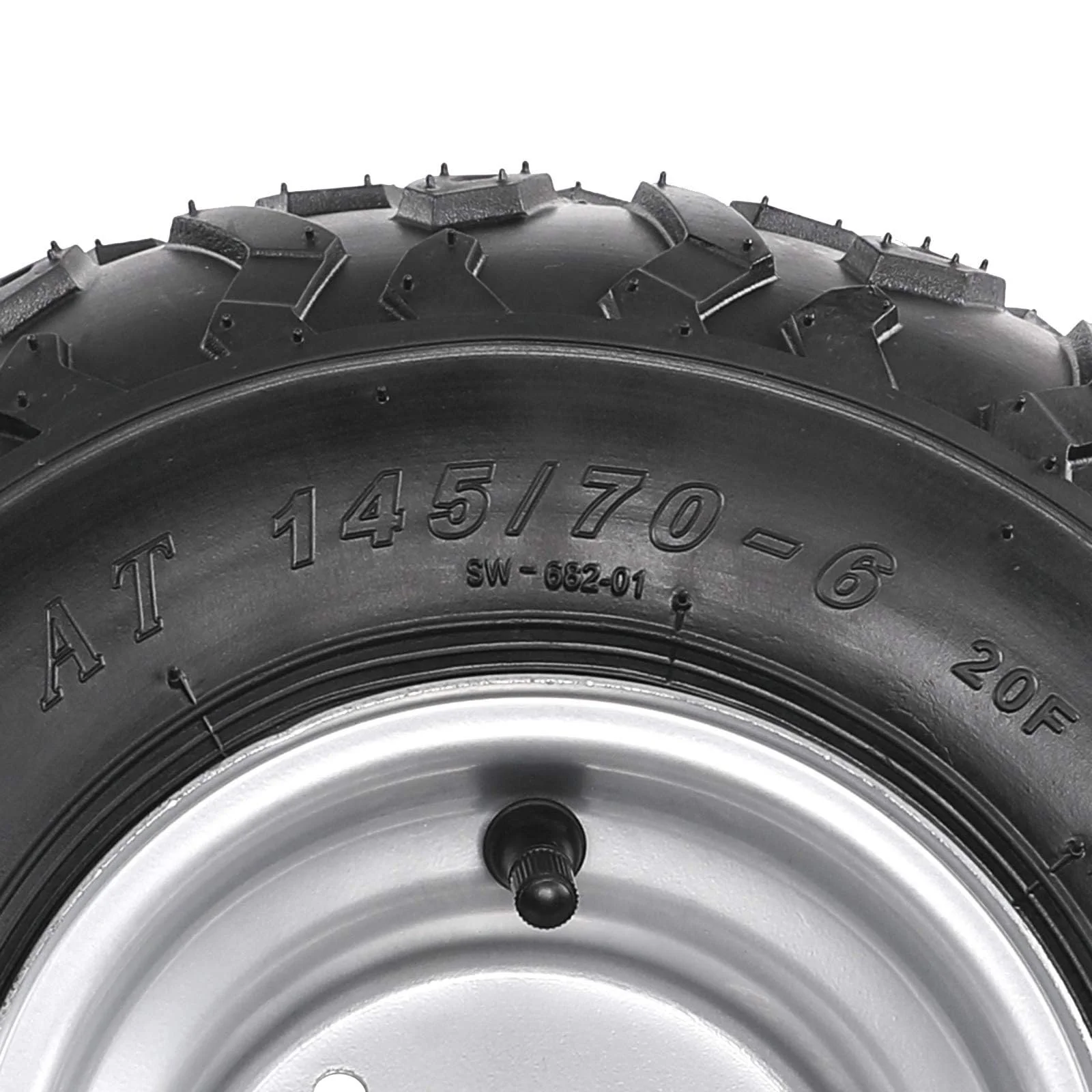 Set of 2 ATV Go Kart Tires 145/70-6 Tire With 6" Wheel Rims 3 Lug for Quad Mini Bike Go Cart Drift Trike 4 Wheelers Taotao Coolster 70cc 110cc 125cc Suzuki LT50 (2pcs) - Image 4
