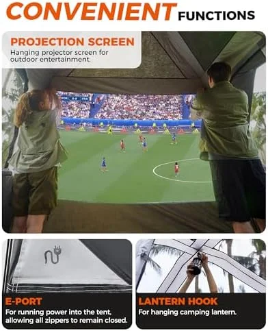 SUV Tent, Instant 6-8 Person Waterproof Windproof Tailgate Car Camping Tent with Movie Screen for Family Camping Outdoor Adventures(INSTANT SUV TENT) - Image 7