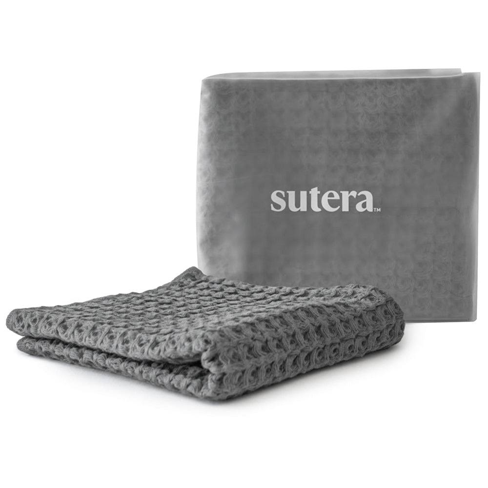 Sutera - Silverthread Waffle Towel California - Grown Pima Cotton, Quick Drying, Ultra Soft, Lightweight and Absorbent - Waffle Weave Design - Luxury