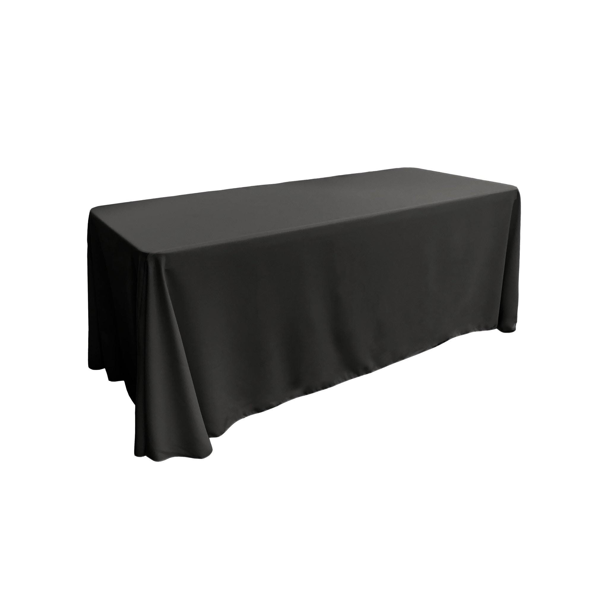 La Linen Polyester Poplin Rectangular Tablecloth 90
