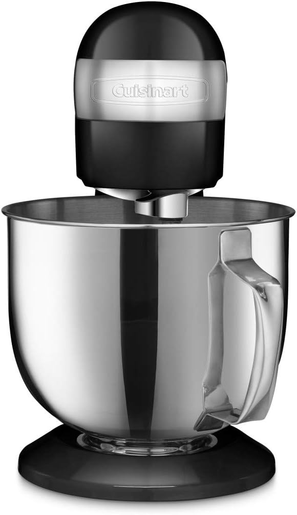 Cuisinart Stand Mixer, 12 Speed, 5.5 Quart Stainless Steel Bowl, Chef’s Whisk, Mixing Paddle, Dough Hook, Splash Guard w/ Pour Spout, Ruby Red, SM-50R, Manual