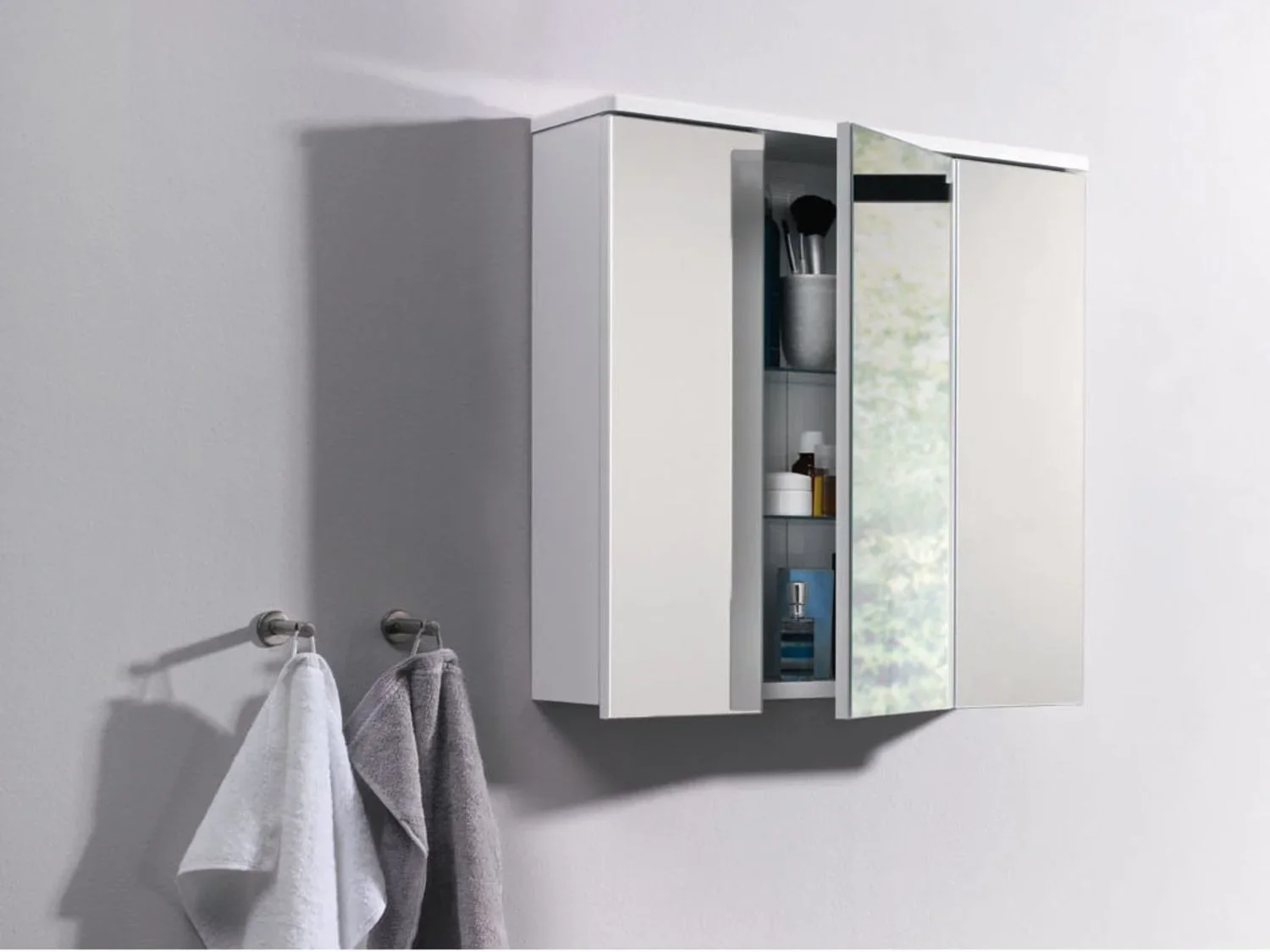 LIVARNO LIVING Armoire de toilette miroir Palermo, 66 x 64 x 16,5 cm