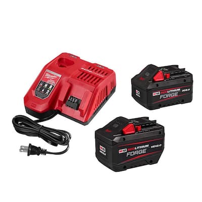 M18 18V Lith-Ion REDLITHIUM FORGE XC 8.0 Ah Battery w/ FORGE 12. 0Ah Battery & Charger