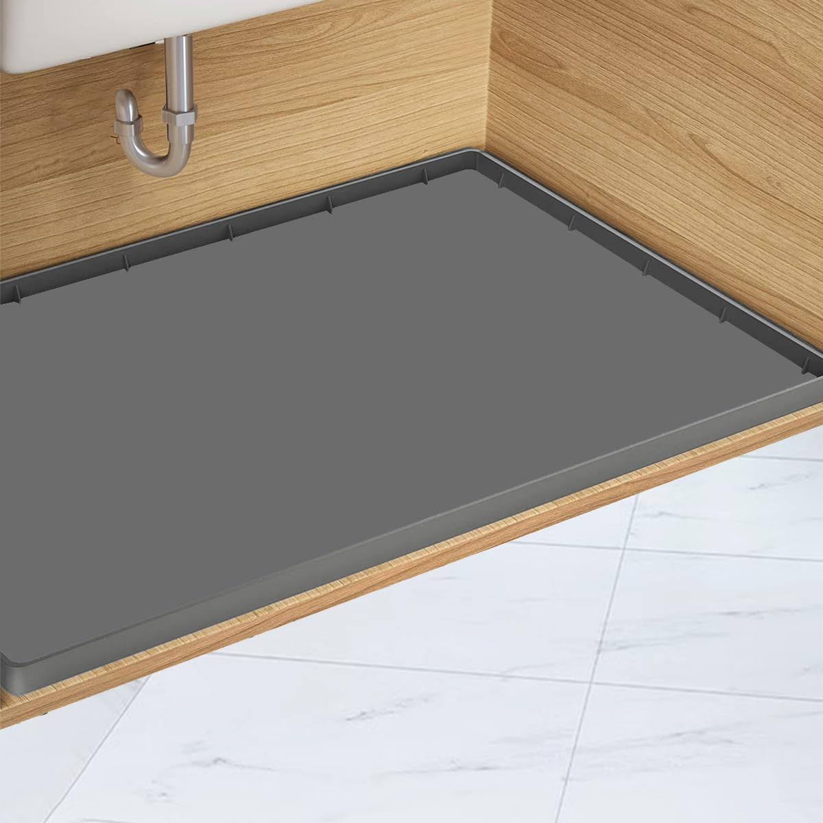 Synrroe Under Sink Mat Kitchen Cabinet Tray - 34