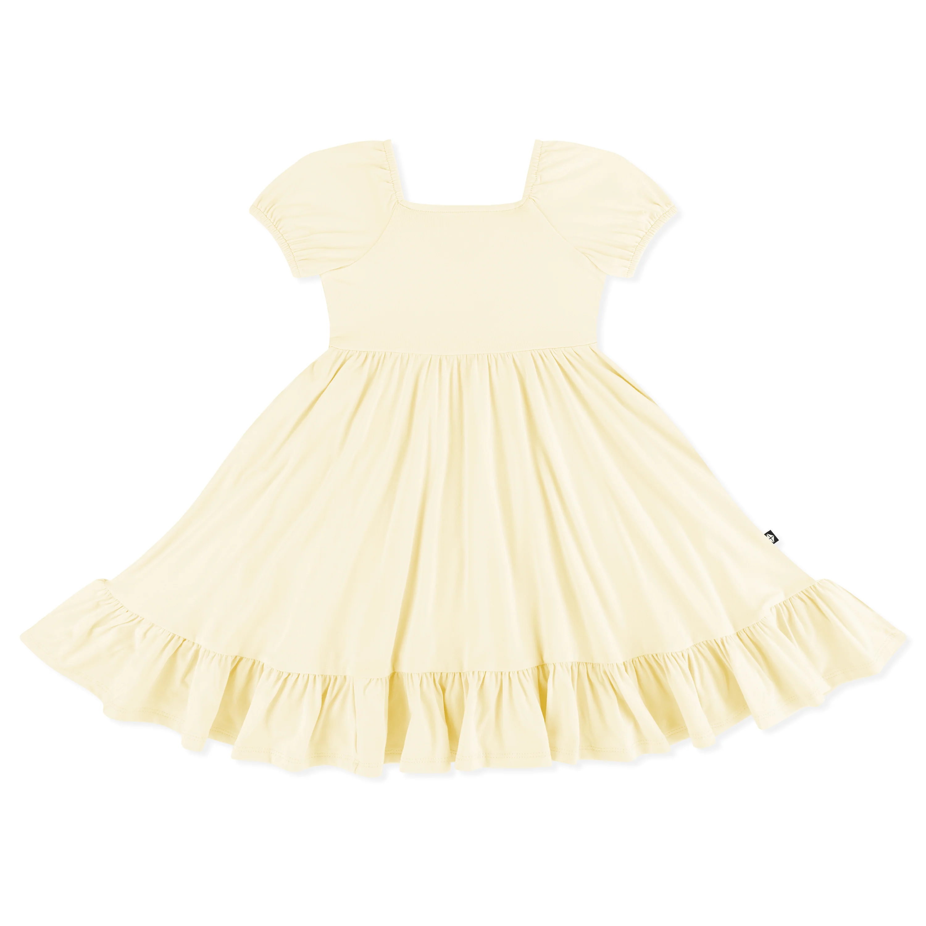 Puff Sleeve Twirl Dress in Chamomile