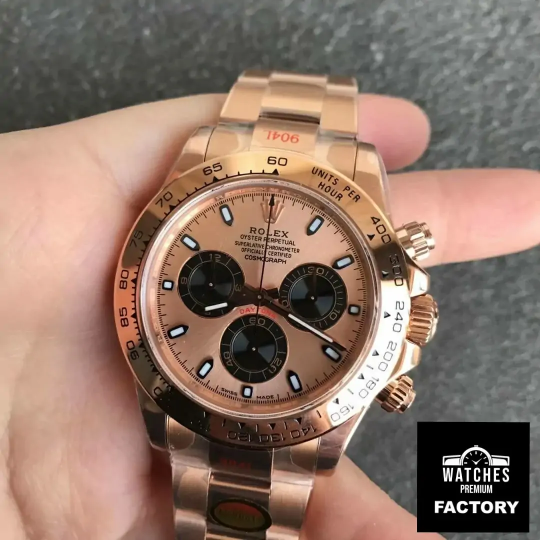 Rolex Daytona m116505-0009 Noob Factory Rose Gold Dial