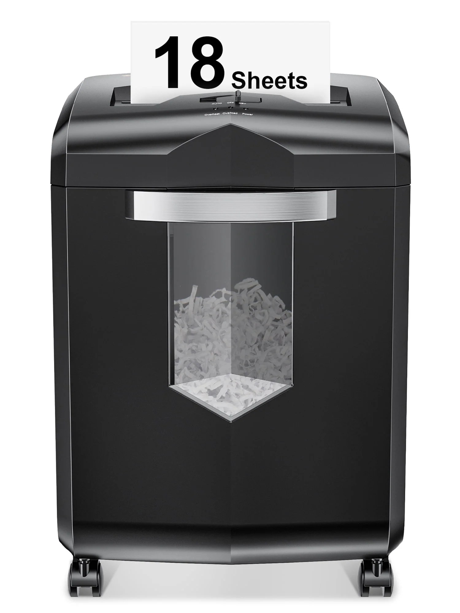 Bonsaii Paper Shredder 18 - Sheet Cross - Cut Shredder for Home Office with Wastebasket