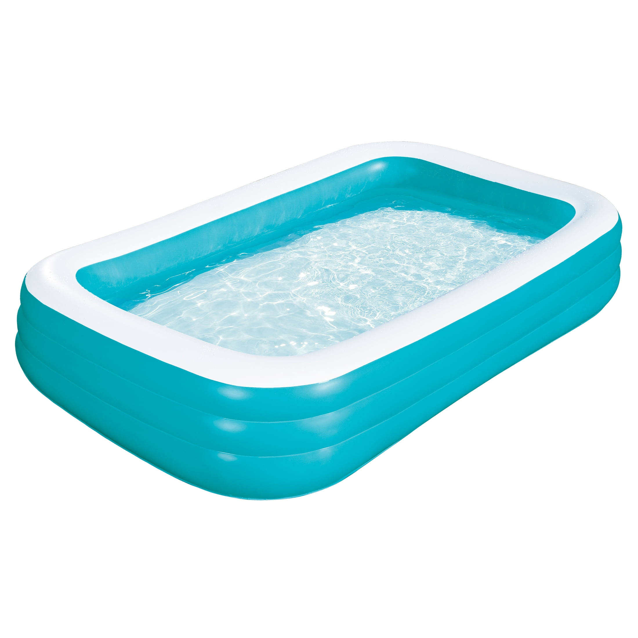 Bluescape Blue Inflatable Rectangular Family Swimming Pool, Age 6 & Up