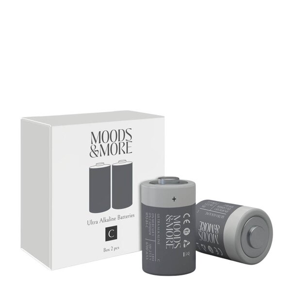 C-batteri 2 stk svart