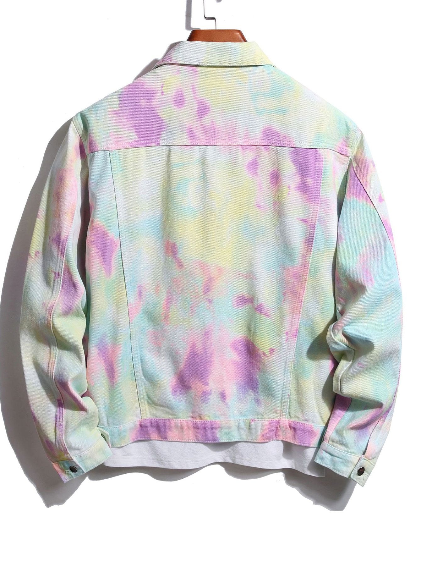 veste en jean tie-dye