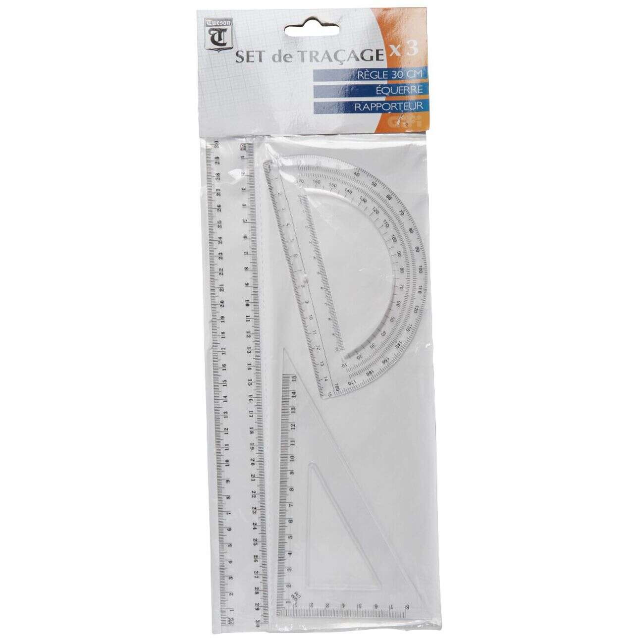 Règle équerre et rapporteur