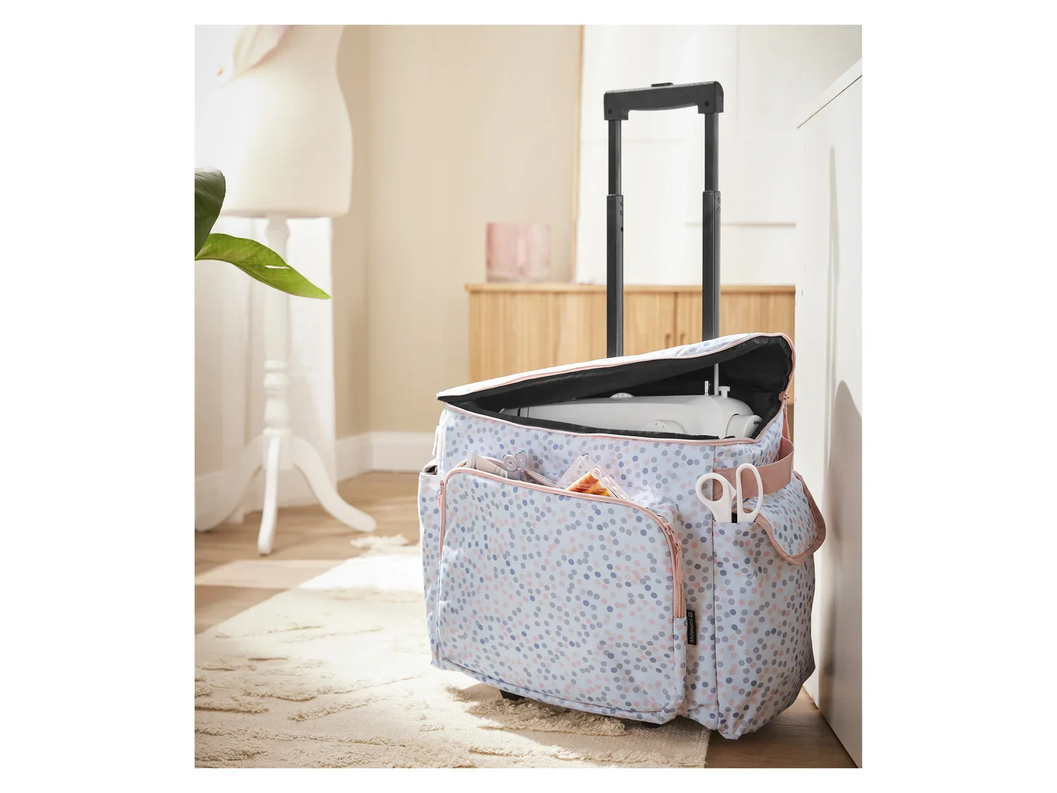TOPMOVE Sac pour accessoires de tricot ou trolley pour machine  coudre