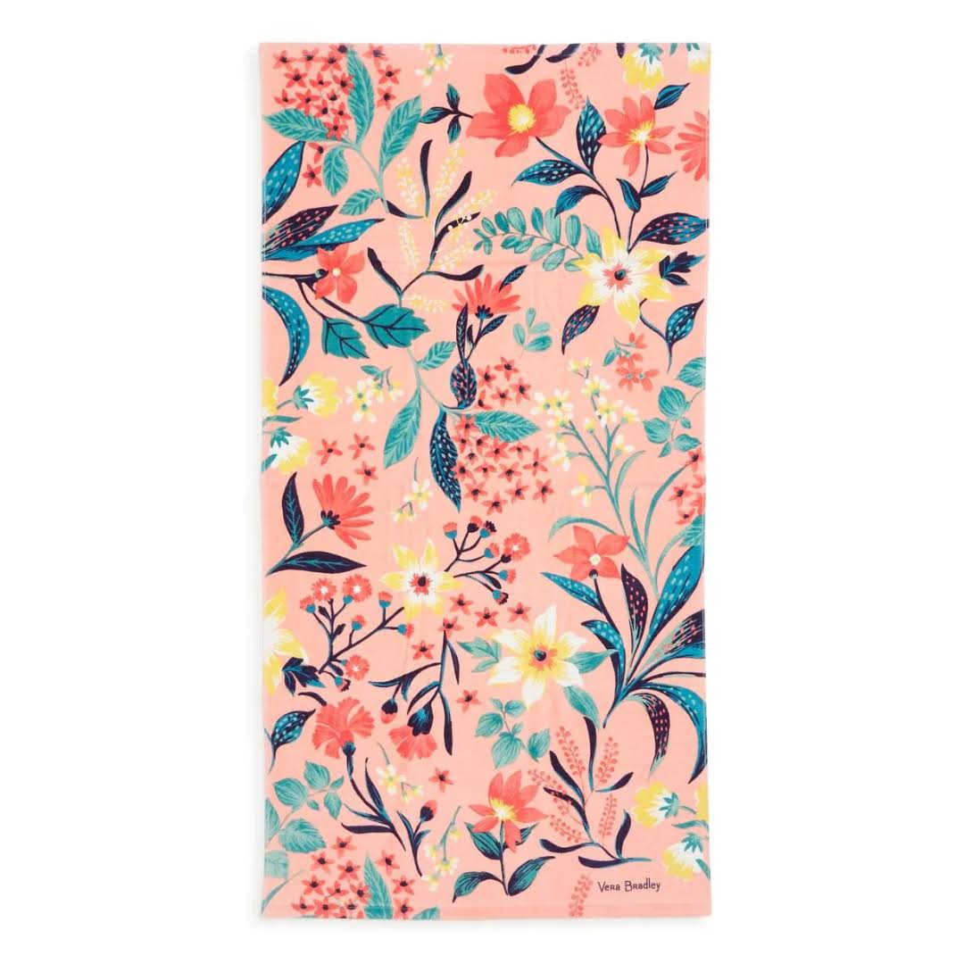 Vera Bradley Beach Towel - Paradise Bright Coral