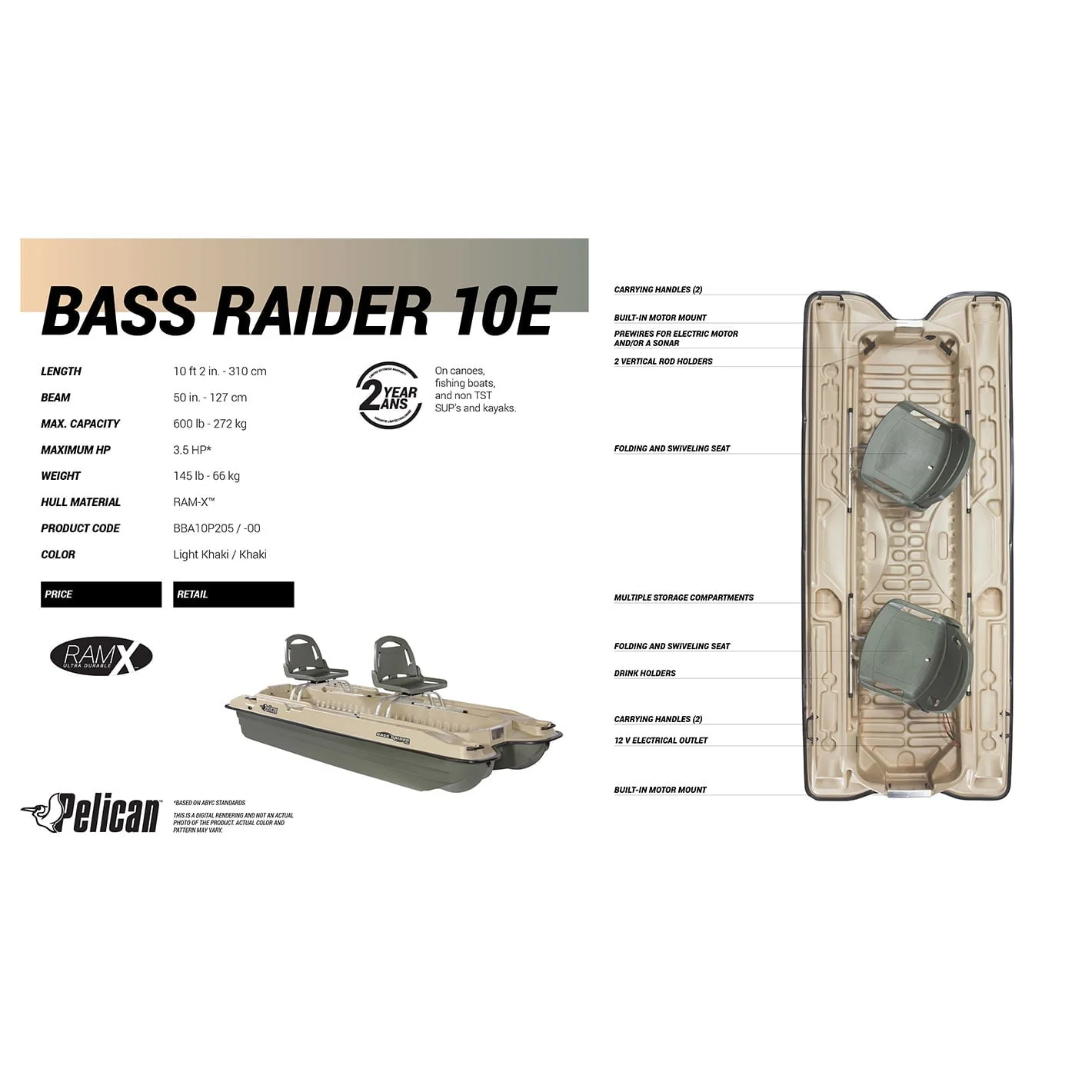 Bass Raider Boat 2 person Fishing Boat 10 ft Image 10