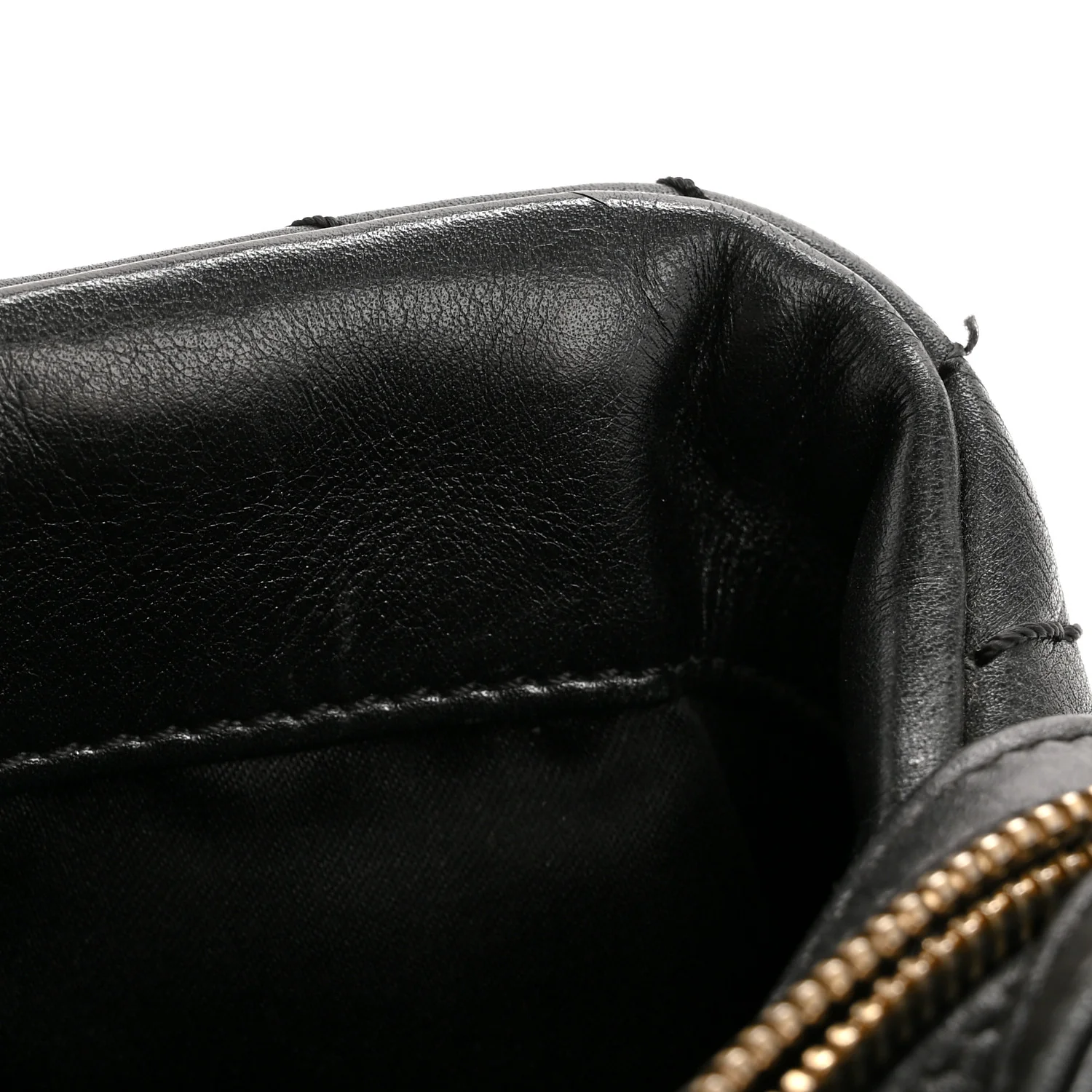 Calfskin Chevron Quilted Surpique Tote Black