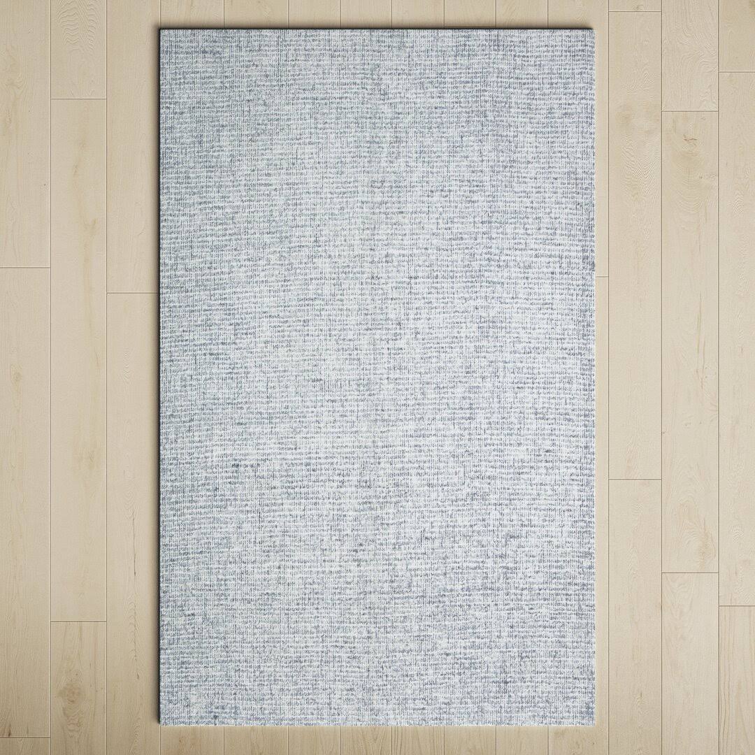 Pershing Handmade Tufted Wool Light Blue/Gray Area Rug Gracie Oaks Rug Size: Rectangle 6'6