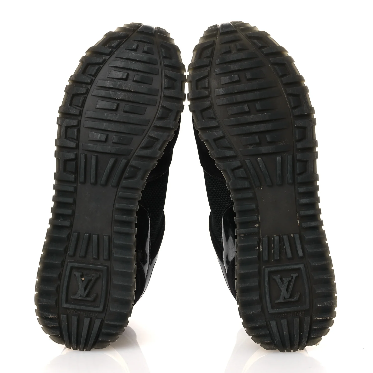 Suede Monogram Run Away Sneakers 36.5 Black