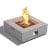 ESSENTIAL LOUNGER Outdoor Propane Fire Pit 50,000 BTU 35-inch Square Concrete Natural Gas Fire Table Outside Smokeless Firepit Furniture with Propane Tank Metal Stand for Garden,Deck,Backyard,Grey