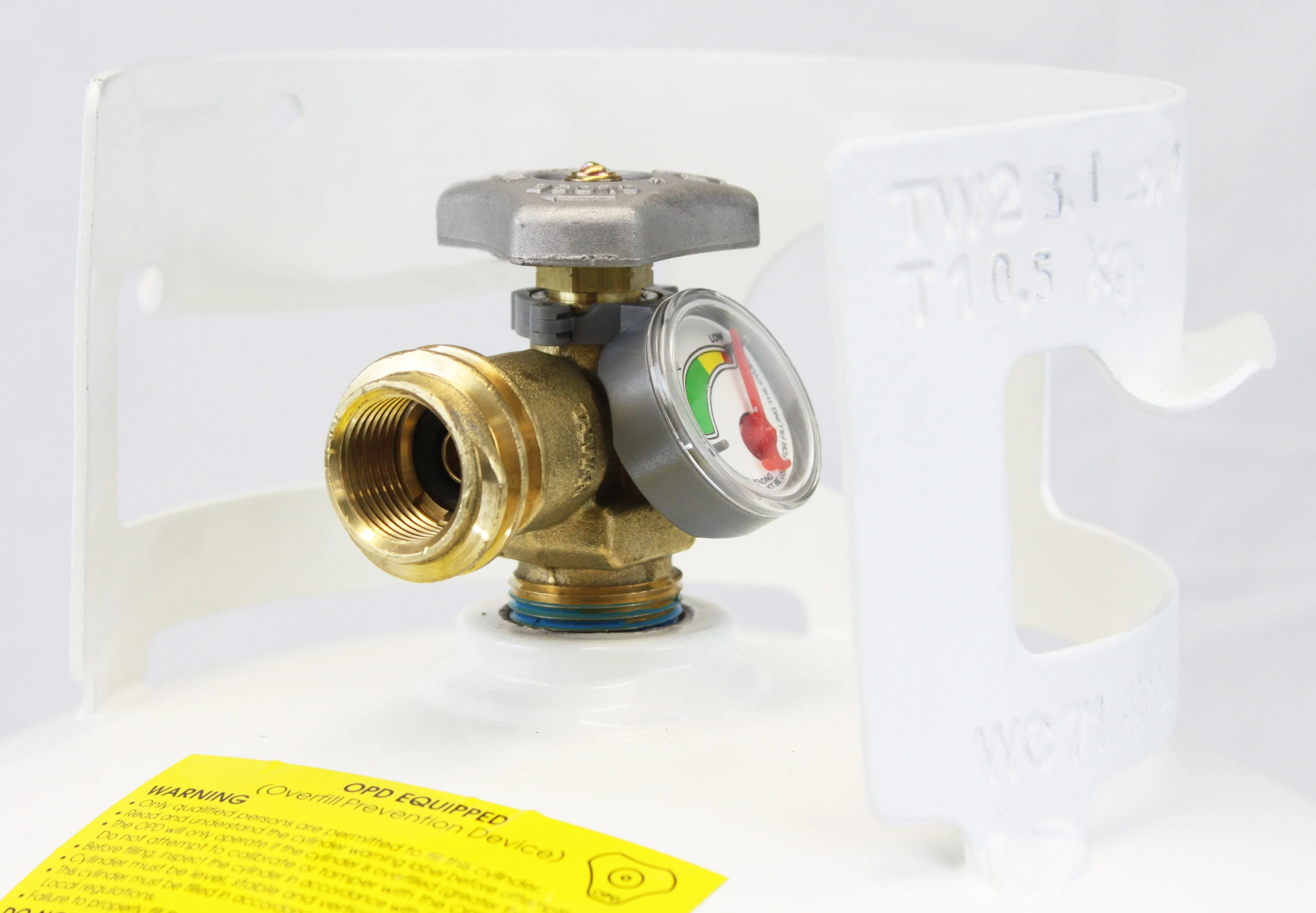 Flame King Empty Steel Propane Tank LP Cylinder with OPD Valve & Built - in Gauge, 30 lb