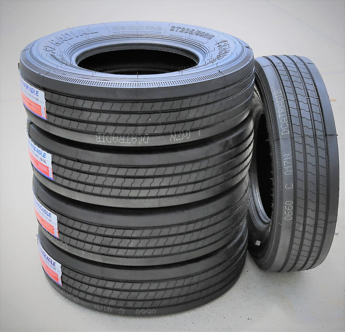 Set of 4 (FOUR) Transeagle All Steel ST Radial ST 235/80R16 Load H (16 Ply) Trailer Tires Image 7