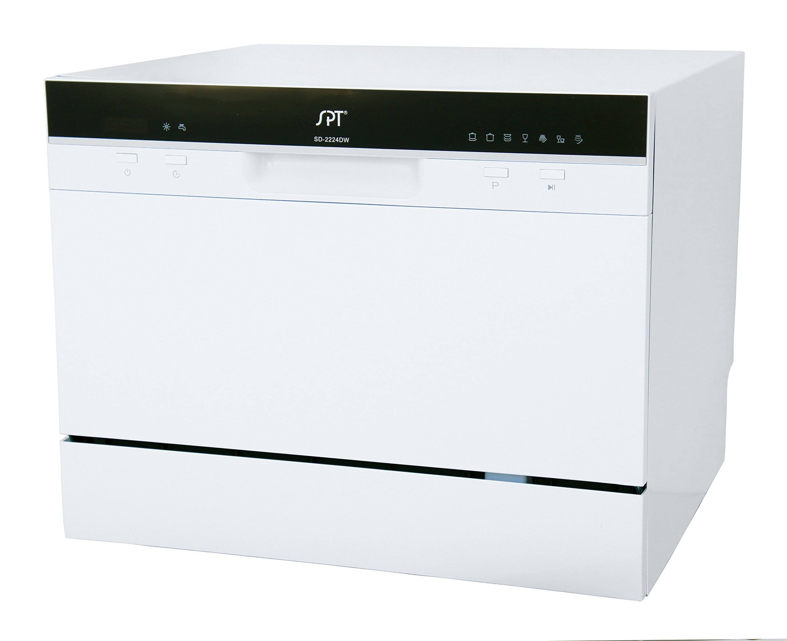 Sunpentown Sd-2224dwa Energy Star Countertop Dishwasher with Delay Start & LED, White